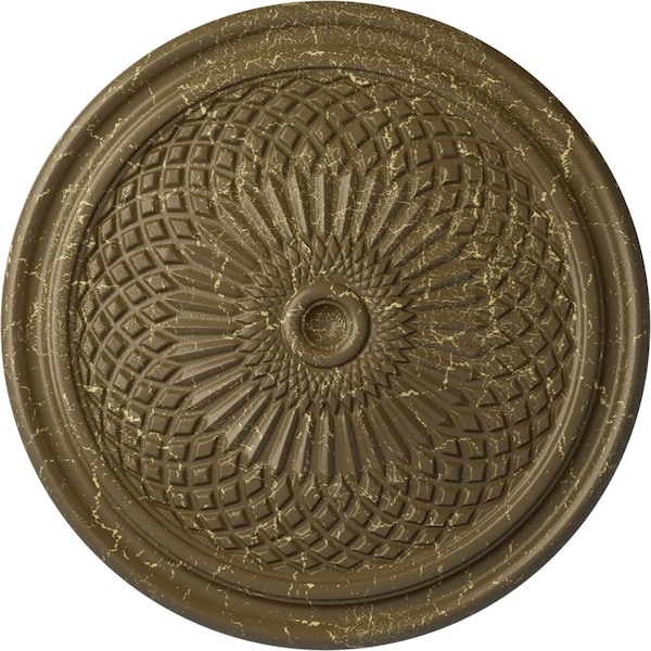 Ekena Millwork Trinity Ceiling Medallion (Fits Canopies up to 3"), 22"OD x 1 3/4"P, Mississippi Mud Crackle CM22TNMMC - main
